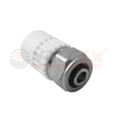 Муфта комбинированная для соединения PPR-PE-AL-PE труб 20х16 (150/30) сер. VALFEX 10152016Г