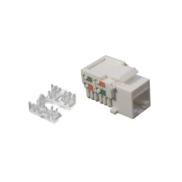 Модуль розеточный Keystone кат.6 UTP 1xRJ45 T568A/B бел. Datarex DR-5103