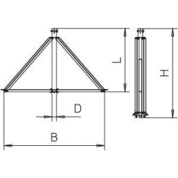 Опора для улавливающей мачты isFang 3B-100 OBO 5408968