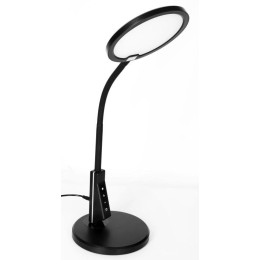 Светильник светодиодный KD-836 C02 LED наст. 7Вт 230В 450лм сенс.рег.ярк и цвет.темп USB-5В 1А черн.