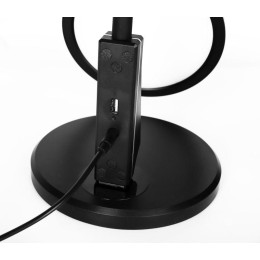 Светильник светодиодный KD-836 C02 LED наст. 7Вт 230В 450лм сенс.рег.ярк и цвет.темп USB-5В 1А черн.