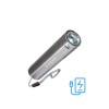 Фонарь аккумуляторный ручной LED 1Вт линза аккум. Li-ion 18650 1.2А.ч Power-bank USB-шнур ABS-пласти