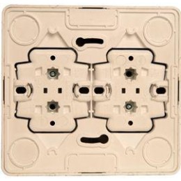 Розетка 4-м ОП Этюд 16А 250В с заземл. с заземл. защ. шторки крем. SE PA16-208K
