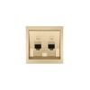 Розетка 2-мест. компьютерная СП ZIMA IP20 зол. LEZARD 704-3688-141