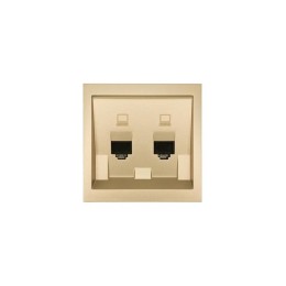 Розетка 2-мест. компьютерная СП ZIMA IP20 зол. LEZARD 704-3688-141