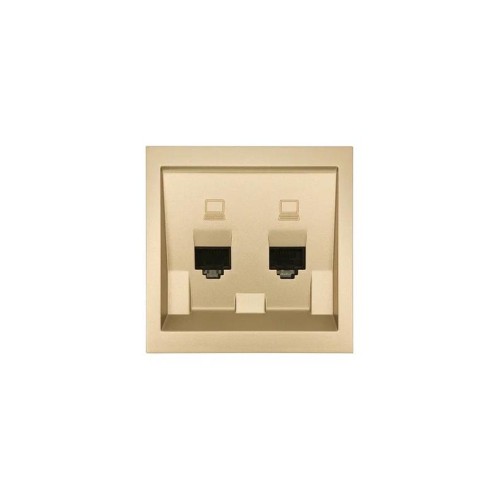 Розетка 2-мест. компьютерная СП ZIMA IP20 зол. LEZARD 704-3688-141