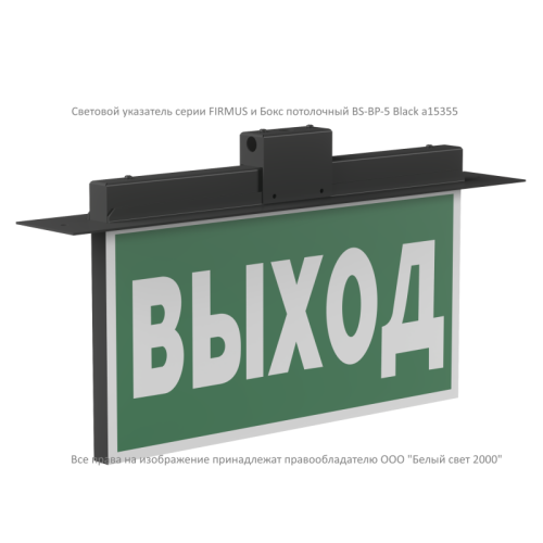 Оповещатель пожарный световой BS-FIRMUS-10-F1-12 Black Белый свет a24788