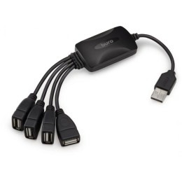 Разветвитель USB 2.0 BU-HUB4-0.3-U2.0-Splitter 4порт. черн. BU-HUB4-0.3-U2.0-SPLITTER BURO 1001420