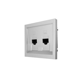 Розетка 2-мест. компьютерная СП ZIMA IP20 сер. матов. LEZARD 704-7488-141