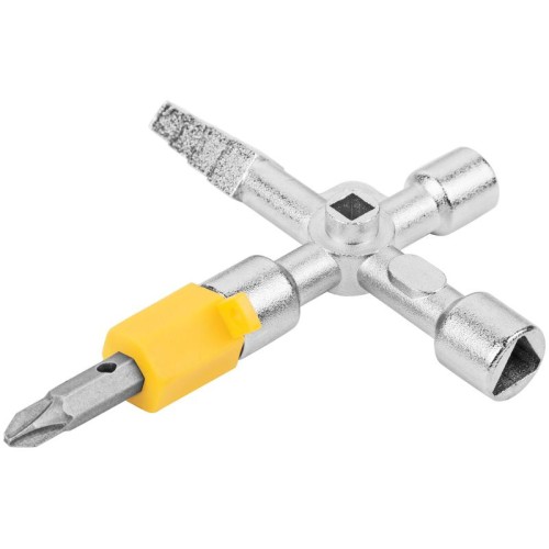 Ключ универсальный для электрошкафов 5в1 двусторон. CrV бита PH2/SL7 FIT 60107