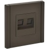 Розетка компьютерная 2-м RJ45 кат.5E FORTE&PIANO FP333 сер. IEK FP-K20-1-K03