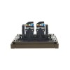 Розетка компьютерная 2-м RJ45 кат.5E FORTE&PIANO FP333 сер. IEK FP-K20-1-K03