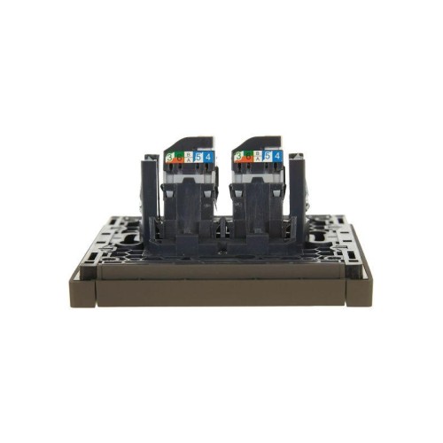 Розетка компьютерная 2-м RJ45 кат.5E FORTE&PIANO FP333 сер. IEK FP-K20-1-K03