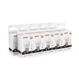 Лампа светодиодная Elementary 6Вт P45 шар 3000К тепл. бел. E27 420лм GAUSS 53216