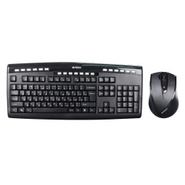 Комплект клавиатура+мышь 9200F клавиатура черн. мышь черн. USB 2.0 беспроводная Multimedia 9200F A4T