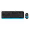 Комплект клавиатура+мышь Fstyler F1010 клавиатура черн./син. мышь черн./син. USB Multimedia F1010 BL