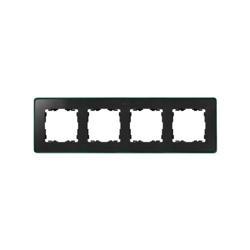 Рамка 4-м Simon82 Detail графит; основание зел. Simon 8201640-250