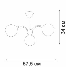 Люстра V3929-0/3PL 3хE27 макс. 40Вт плафон ПП Vitaluce V3929-0/3PL