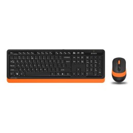Комплект клавиатура+мышь Fstyler FG1010 клавиатура черн./оранж. мышь черн./оранж. USB беспроводная M