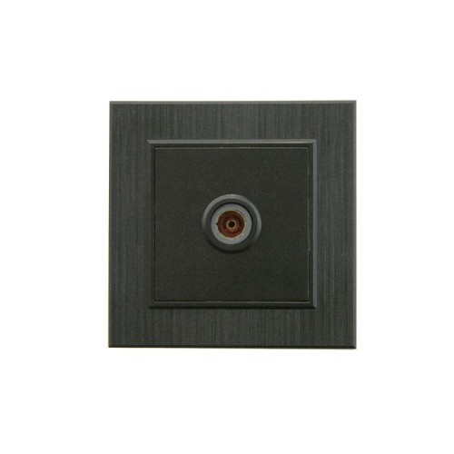 Розетка TV проходная Karea LINE STAR чер. Makel 86054007