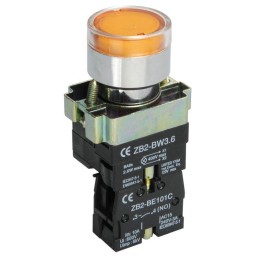 Кнопка LAY5-BW3561 1НО с подсветкой желт. KARAT IEK BBT50-BW-K05