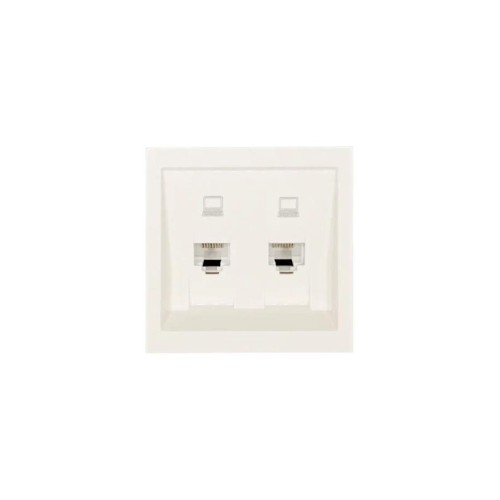 Розетка 2-мест. компьютерная СП ZIMA IP20 слон. кость LEZARD 704-9088-141