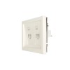 Розетка 2-мест. компьютерная СП ZIMA IP20 слон. кость LEZARD 704-9088-141