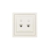 Розетка 2-мест. компьютерная СП ZIMA IP20 слон. кость LEZARD 704-9088-141