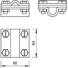 Соединитель проволоки крестовой 252 8-10х16 V4A OBO 5312346