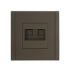 Розетка компьютерная 2-м RJ45 кат.6 FORTE&PIANO FP334 сер. IEK FP-K20-2-K03