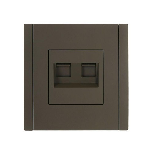 Розетка компьютерная 2-м RJ45 кат.6 FORTE&PIANO FP334 сер. IEK FP-K20-2-K03