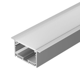 Профиль с экраном SL-LINIA62-F-2500 ANOD+OPAL 2.5м алюм. Arlight 020470