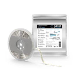 Лента светодиодная Elementary 2835/60-SMD 4.8Вт/м син. IP20 210лм/м 12В 8мм (уп.5м) GAUSS 355000505