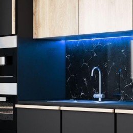 Лента светодиодная Elementary 2835/60-SMD 4.8Вт/м син. IP66 210лм/м 12В 8мм (уп.5м) GAUSS 356000505