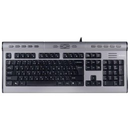 Клавиатура KLS-7MUU серебр./черн. USB slim Multimedia KLS-7MUU USB A4TECH 94395