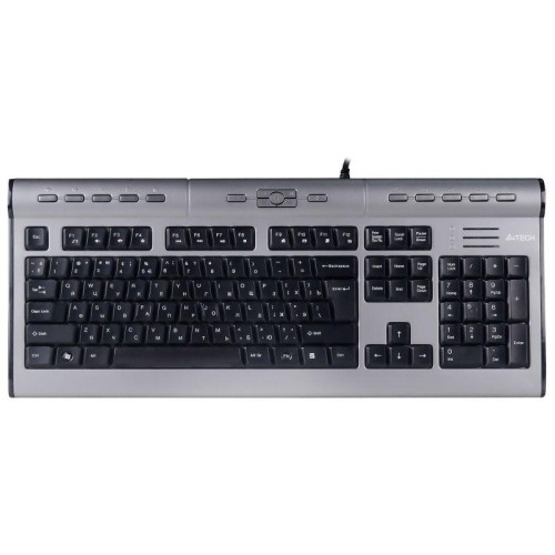 Клавиатура KLS-7MUU серебр./черн. USB slim Multimedia KLS-7MUU USB A4TECH 94395