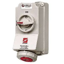 Розетка наружн. уст. DUO 4п 32А 400В 6ч с мех. блок. IP67 Mennekes 5605A
