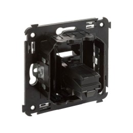 Розетка USB 2.0 1-м СП Avanti "Черный матовый" тип А-А DKC 4412403