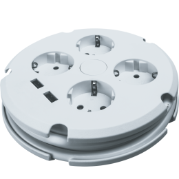 Удлинитель 4х1.5м с заземл. 16А IP20 61 456 NPE-USB02-04-150-ESC-3х1 2хUSB 2.1А 3х1 с выкл. Navigato