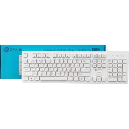 Клавиатура 505M бел. USB slim KW-1820 WHITE ОКЛИК 1196547