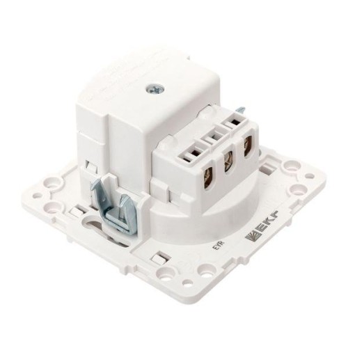 Розетка 1-м СП Стокгольм 16А USB A+C с заземл. защ. шторки винтов. клеммы механизм бел. EKF EYR16-2U