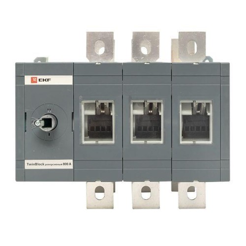 Рубильник 3п 800А реверсивный без рукоятки управления TwinBlock EKF tb-s-800-3p-rev