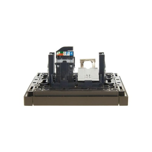 Розетка 2-м RJ11+RJ45 кат.5E FORTE&PIANO FP335 сер. IEK FP-KT20-O-1-K03