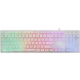 Клавиатура 550ML бел. USB slim Multimedia LED 550ML ОКЛИК 1061618