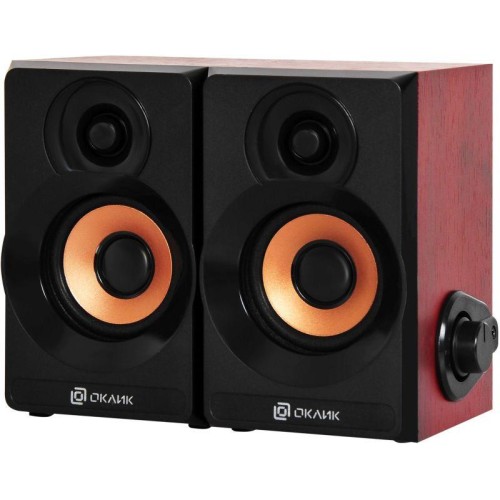 Колонки OK-161 2.0 темное дерево 6Вт OK-161 WOOD ОКЛИК 358267