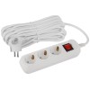 Удлинитель электрический UDL-16-3100-ES Greenline 3 розетки с заземлением с выключателем 10м ПВС 3х1