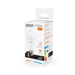 Лампа светодиодная Elementary 25Вт A70 грушевидная 3000К тепл. бел. E27 2000лм GAUSS 73215