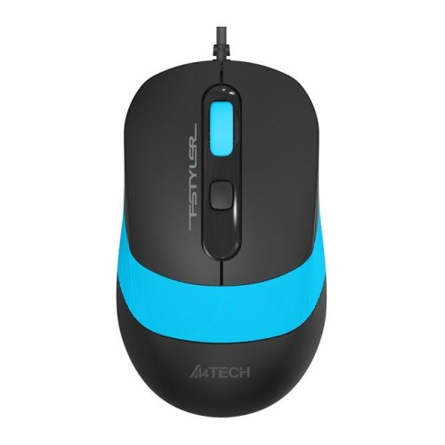 Мышь Fstyler FM10 черн./син. оптическая 1600dpi USB 4but FM10 BLUE A4TECH 1147674