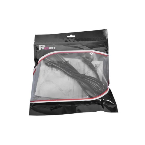 Шнур питания R-10-Cord-C13-S-5 C13-Schuko 10А 220В проводник. 3х1кв.мм 5м черн. Rem 1361898