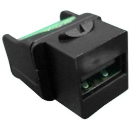 Вставка KJ1-USB-A2-SCRW-BK формата Keystone Jack USB 2.0 (Type A) под винт ROHS черн. Hyperline 2512